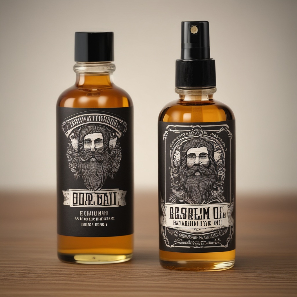 Premium beard oil bottle for grooming